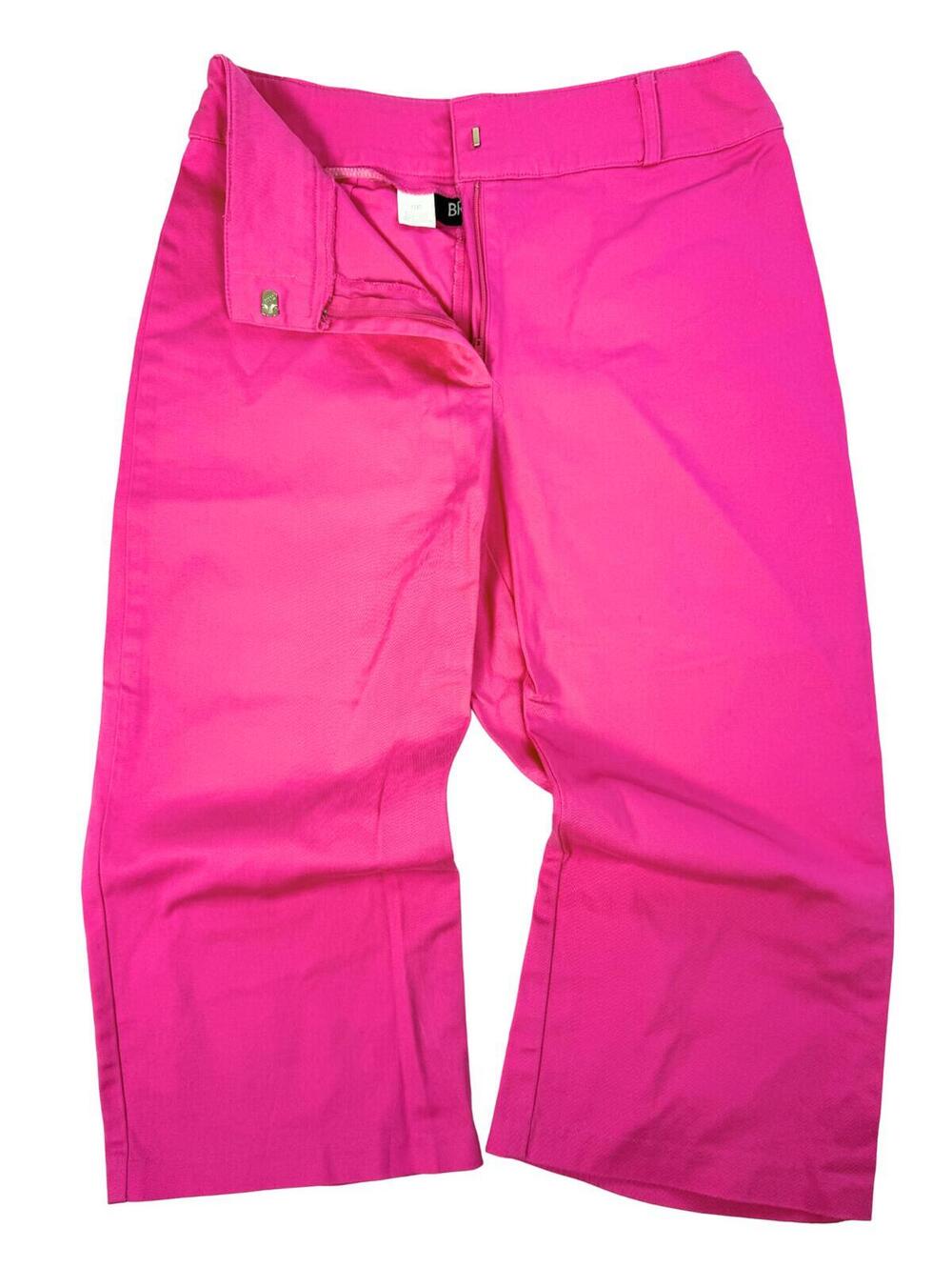 Vintage Hot Pink Cotton Blend Capri Pants Size 6 Petite